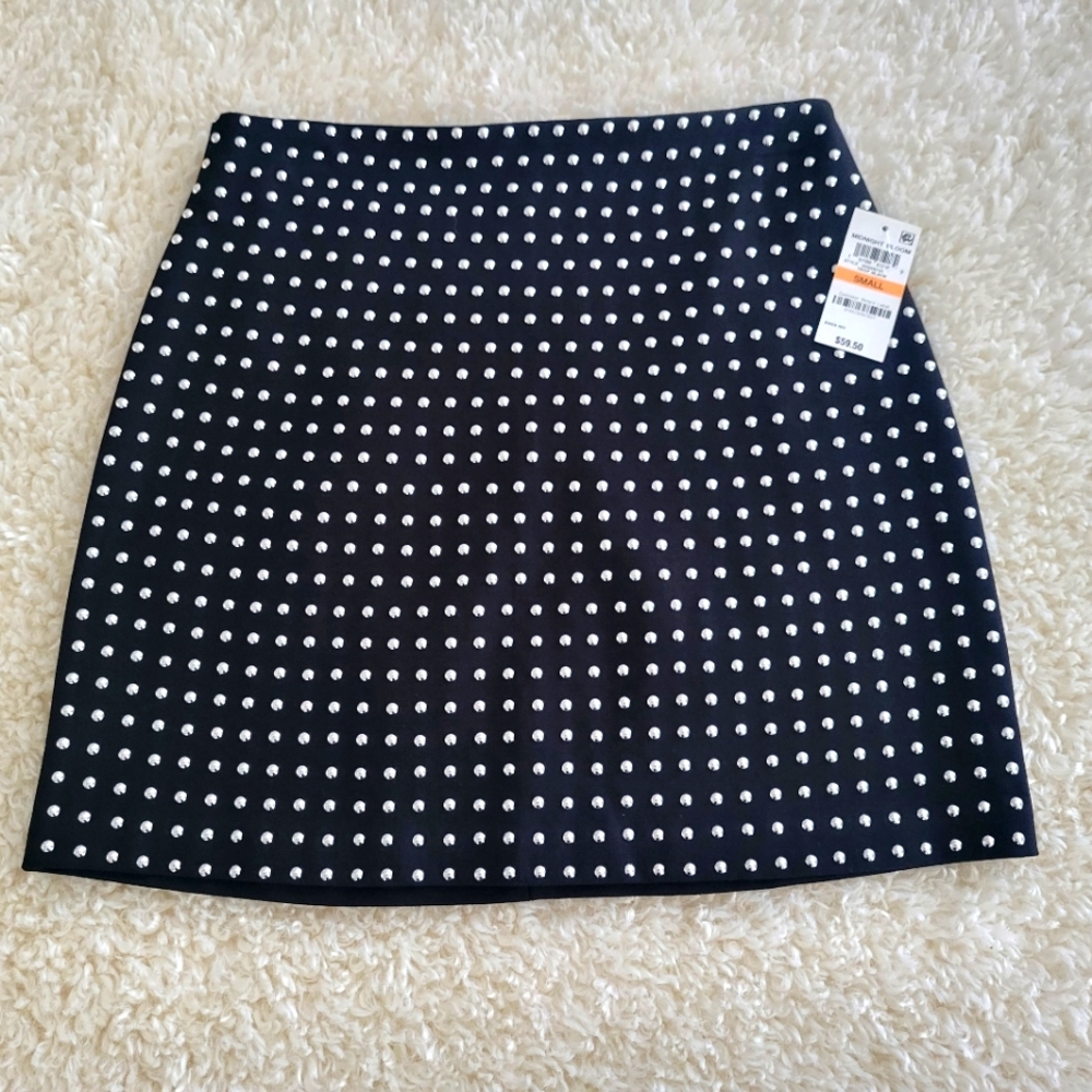 Studded black mini skirt from Bar III